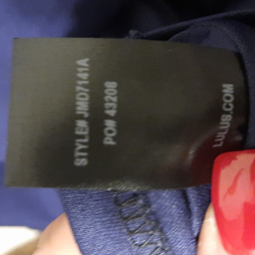 Lulu's navy blue sleevless vneck mini dress 292 - Picture 8 of 8